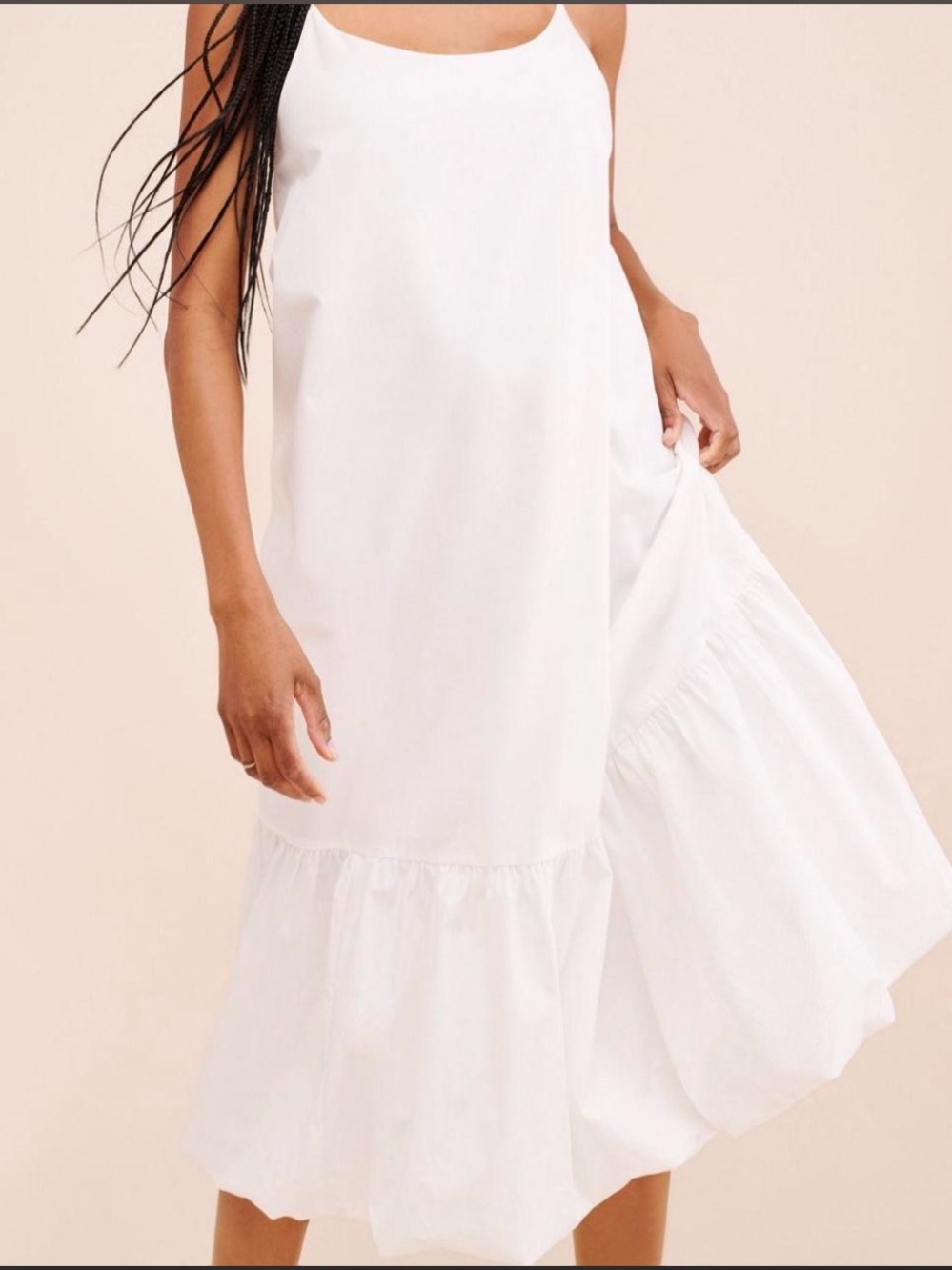 Anthropologie White Midi Sundress
